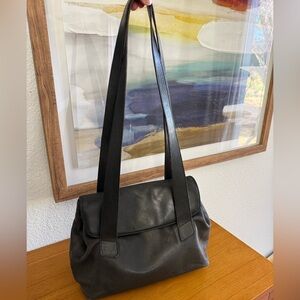 Coach Vintage Riverside Black Leather Shoulder Bag - Made in the USA